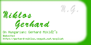 miklos gerhard business card